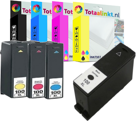 Totaalinkt Geschikt Lexmark S409 Interpret inktpatronen   Multi-color 4-pack van Totaalinkt