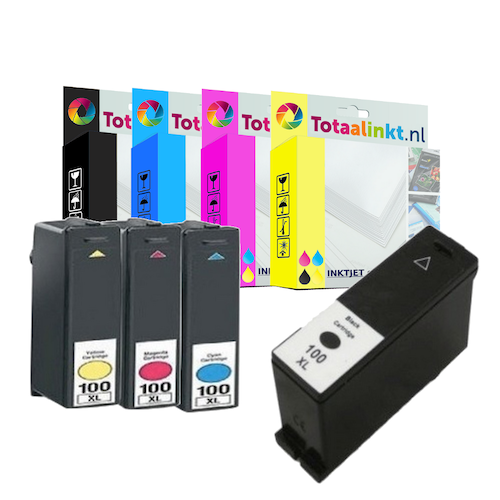 Totaalinkt Geschikt Lexmark Pro709 Prevail inktpatronen   Multi-color 4-pack van Totaalinkt