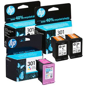 HP 301 (E5Y87EE) schwarz, color Druckerpatronen, 3er-Set