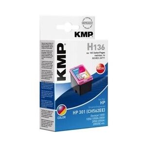 KMP H136 3 ml Farbe Cyan Magenta Gelb Tintenpatrone Alternative zu: HP 301 für Deskjet 1000 1010 1050 J410 1050A 1051A 1055 1056 1510 1512