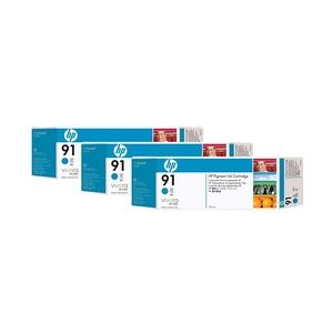 HP 91 Druckerpatrone 3-ink Multipack 775ml Cyan