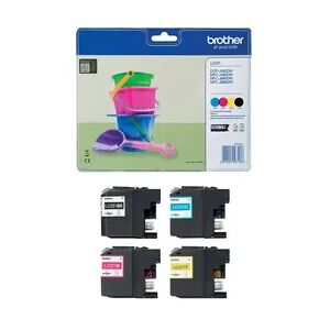 Tintenpatrone LC-221 Value Pack für Brother-Drucker, 4 Tintenpatronen (CMYK), für ca. 260 Seiten je Farbe
