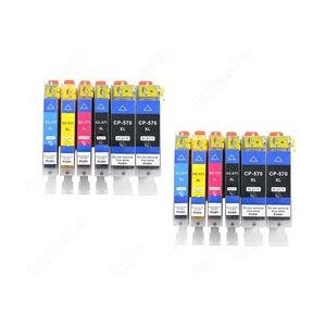 Ink & Toner Family 12 Stücke (4BK 2BK 2C 2M 2Y) Tinten Ersatz für Canon PGI-570 XL CLI-571 XL **12x Tinte (Mehrfarbig)