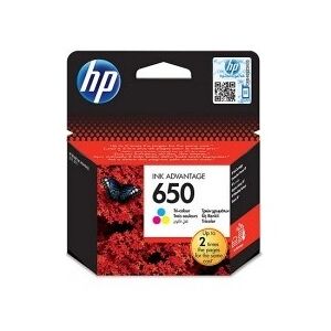 HP 650 Original Ink Advantage Tintenpatrone 200 Seiten Cyan farbstoffbasiert Magenta Yellow