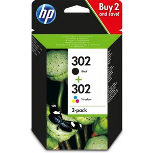 Hewlett Packard HP X4D37AE / 302 Original Druckerpatronen Multipack (Schwarz & Farbig) (X4D37AE)