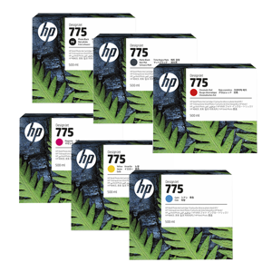 HP Tintenset Nr. 775 MkPkCMYR für DesignJet Z6 Pro, 6x 500 ml