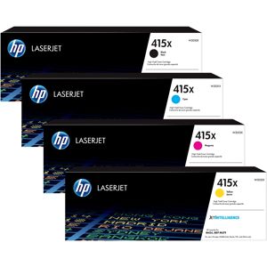 HP Toner-Set CMYK 415x 4er Pack Multipack Color LaserJet M454 M455 M479 M480 Toner Tonerset Cyan Magenta Yellow Schwarz