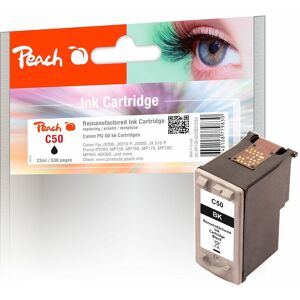 Peach C50 BK Druckkopf XL bk ersetzt Canon PG-50BK, 0616B001 für z.B. Canon Pixma MP 170, Canon Fax JX 200, Canon Fax JX 210 P, Canon Fax JX 500 (wiederaufbereitet)