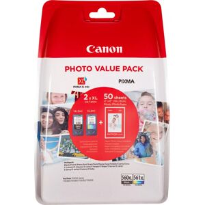 Canon Druckkopf Kombipack PG-560XL/CL-561XL schwarz/color, inkl. 50 Blatt Fotopapier 10x15cm