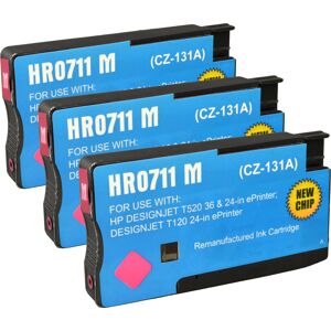 compatible 3 Ampertec Tinten ersetzt HP CZ135A  711  magenta