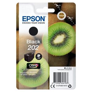 Epson 202 - 6,9 ml - sort - original - blisteremballage - blækpatron - til Expression Premium XP-6000, XP-6005, XP-6100, XP-6105