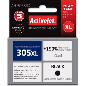 Activejet AH-305BRX blæk (erstatning for HP 305 XL 3YM62AE; Premium; 20 ml; sort)