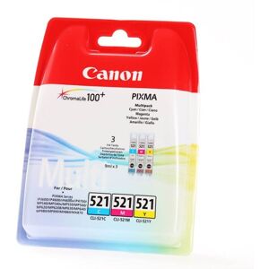 Canon Blæk Multipak 2934B010 CLI-521 Cyan Magenta Gul