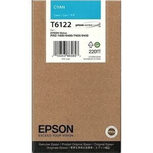 Epson C13t612200 Blækpatron, Blå, 220ml