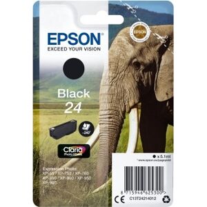 Epson C13t24214012 Blækpatron, Sort, 240s