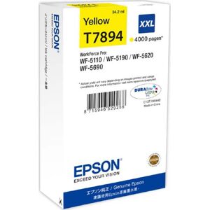 Epson T7894/c13t789440 Xxl Blækpatron, Gul, 4000s