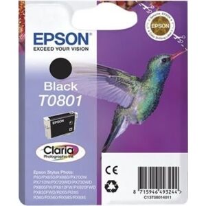 Epson Claria T0801 Blækpatron, Sort, Blister