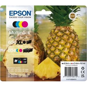 Epson T604xl Sort + T604 Farver, Sampak