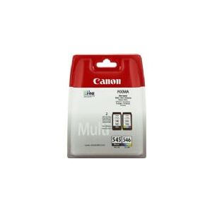 Canon PG-545 / CL-546 Value Pack - 2 pakker - 8 ml - sort, farve (cyan, magenta, gul) - original - hængekasse - blækpatron/papirsæt - for PIXMA iP285