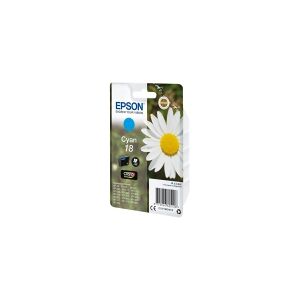 Epson 18 - 3.3 ml - cyan - original - blister med RF/akustisk alarm - blækpatron - for Expression Home XP-212, 215, 225, 312, 315, 322, 325, 412, 415, 422, 425