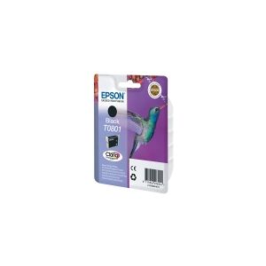 Epson T0801 - Sort - original - blister med RF/akustisk alarm - blækpatron - for Stylus Photo P50, PX650, PX660, PX700, PX710, PX720, PX730, PX800, P