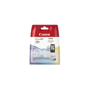 Canon CL-511 - 9 ml - farve (cyan, magenta, gul) - original - boble med sikkerhed - blækpatron - for PIXMA MP230, MP237, MP252, MP258, MP272, MP280, MP282, MP495, MP499, MX360, MX410, MX420
