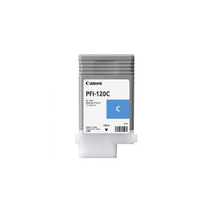 Canon PFI-120 C - 130 ml - cyan - original - blækbeholder - for imagePROGRAF GP-200, GP-300, TM-200, TM-205, TM-300, TM-305