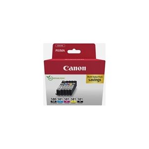 Canon PGI-580BK/CLI-581 Pack ahorro BK/C/M/Y/BK