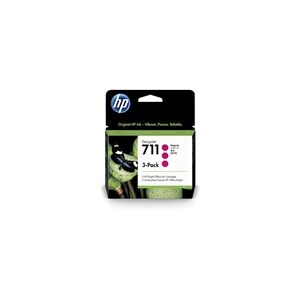 HP 711 (CZ135A) Pack ahorro 3 cartuchos de tinta magenta