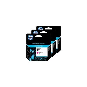 HP 711 (CZ135A) Pack 3 cartuchos de tinta magenta