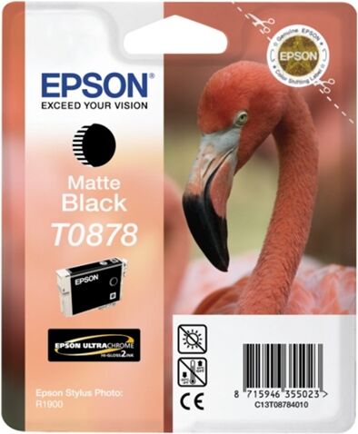 Epson Cartucho de Tinta Original EPSON C13T08784020 T0878 Negro Mate - para Stylus Photo R1900