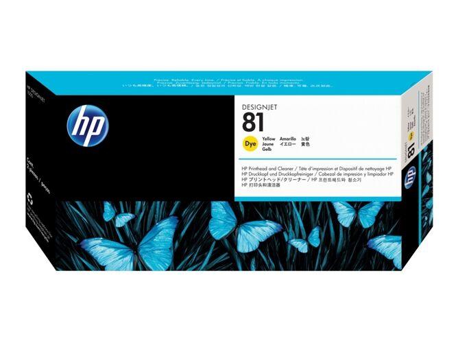 HP Cabezal de Impresión Original HP 81 C4953A Amarillo para DesignJet 5000, 5000ps, 5500, 5500 uv, 5500mfp, 5500ps