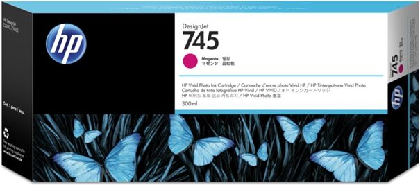 HP Cartucho de Tinta Original HP 745 Magenta para DesignJet Z2600 PostScript, Z5600 PostScript