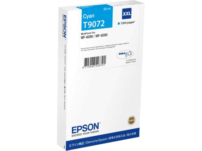 Epson Cartucho de tinta original EPSON, T9072 69 ml , Cian, XXL, C13T907240