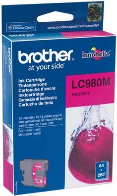 Brother Cartucho de tinta Original BROTHER LC980M Magenta 260 páginas