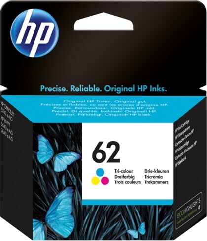 HP Cartucho de tinta Original HP 62 Tricolor para HP OfficeJet 5740 HP ENVY 5540, 5640, 7640