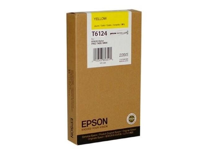 Epson Cartucho de tinta original EPSON, T6124 220 ml , Amarillo, C13T612400