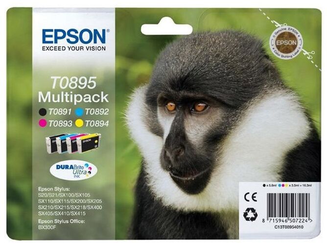 Epson Pack ahorro cartuchos de tinta original EPSON T0895, Mono, C13T08954010