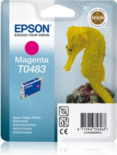 Epson Cartucho de tinta original EPSON, T0483, Caballito de mar 13 ml , Magenta, C13T04834010