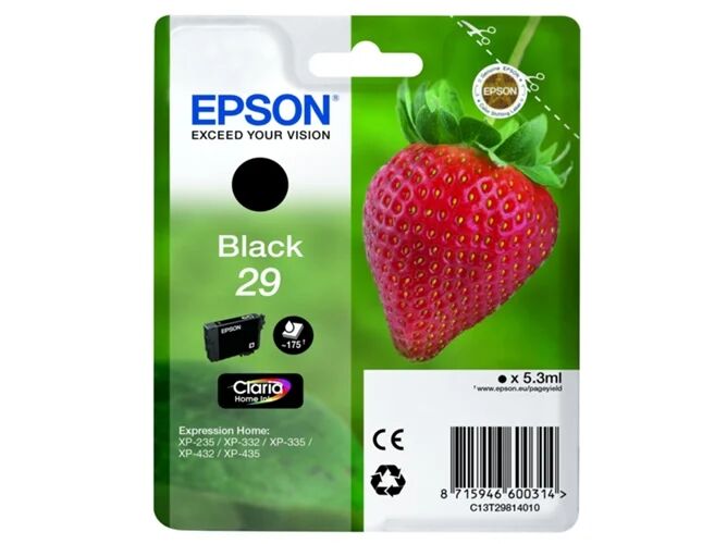 Epson Cartucho de tinta original EPSON, 29, Fresa 5,3 ml , Negro, , C13T29814022, T2981