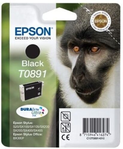 Epson Cartucho de tinta original EPSON T0891, Mono 5,8 ml , Negro, C13T08914021