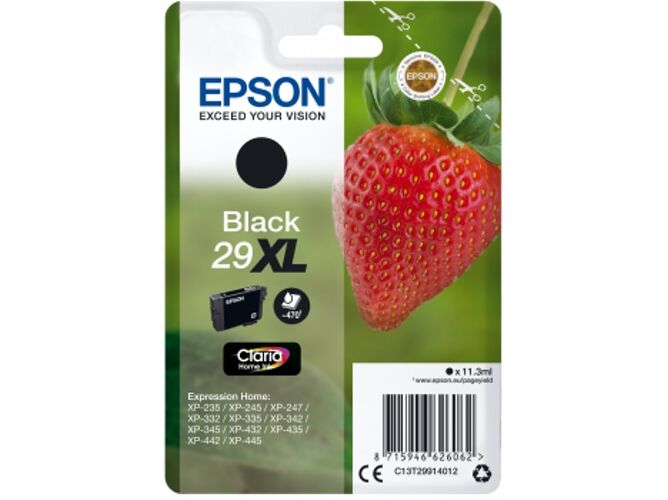 Epson Cartucho de tinta original EPSON, 29, Fresa 11,3 ml , Negro, XL, C13T29914012, T2991
