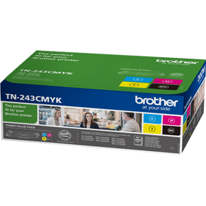 Brother Multipack Noir(e) / Cyan / Magenta / Jaune Original TN-243CMYK - Publicité