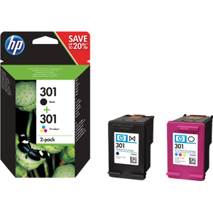 HP 301 Multipack Noire Plusieurs couleurs Original N9J72AE