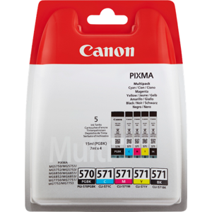 Canon 0372C004 Multipack Noir(e) / Cyan / Magenta / Jaune Original PGI-570+CLI-571 - Publicité