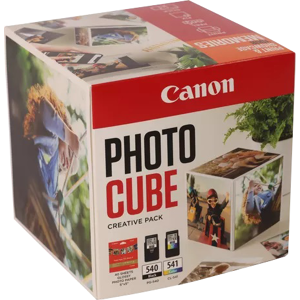 Canon + 13x13 cm Fotopapier 40 Blatt Value Pack Noir(e) / Plusieurs couleurs Original PG-540+CL-541 Photo Cube Creative Pack