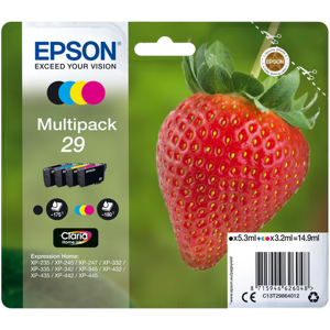 Epson 29 Multipack Noir(e) / Cyan / Magenta / Jaune Original C13T29864012 - Publicité