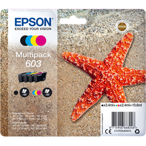 Epson 603 Multipack Noir(e) / Cyan / Magenta / Jaune Original C13T03U64010 - Publicité