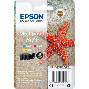 Epson 603 Multipack Cyan / Magenta / Jaune Original C13T03U54010 - Publicité