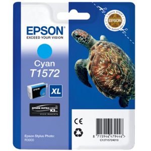 Epson T1572 XL Cartouche d'encre Cyan Original C13T15724010 - Publicité